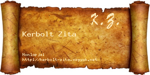 Kerbolt Zita névjegykártya